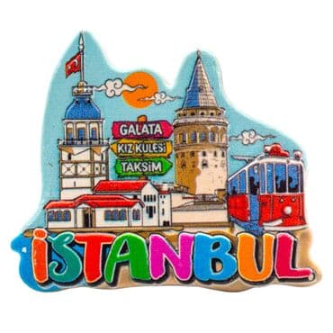 Wholesale Myros Istanbul Themed Local Polyester Refrigerator Magnet - 9