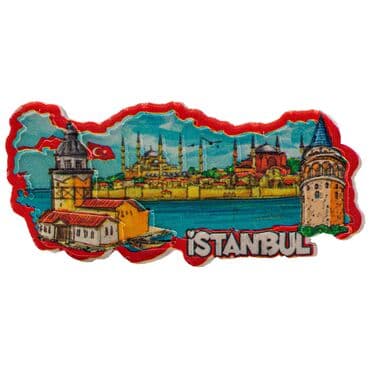 Wholesale Myros Istanbul Themed Local Polyester Refrigerator Magnet - 15
