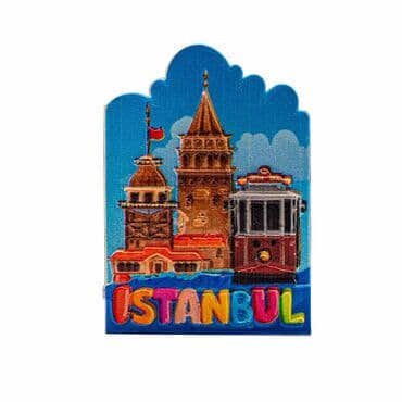 Wholesale Myros Istanbul Themed Local Polyester Refrigerator Magnet - 13