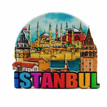 Wholesale Myros Istanbul Themed Local Polyester Refrigerator Magnet - 10