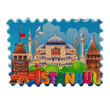 Wholesale Myros Istanbul Themed Local Polyester Refrigerator Magnet - 11