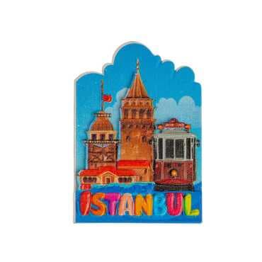 Wholesale Myros Istanbul Themed Local Polyester Refrigerator Magnet - 12