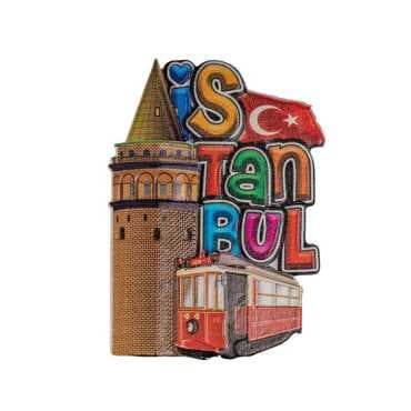 Wholesale Myros Istanbul Themed Local Polyester Refrigerator Magnet - 16