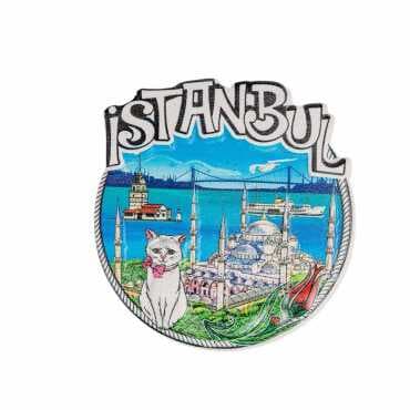 Wholesale Myros Istanbul Themed Local Polyester Refrigerator Magnet - 17