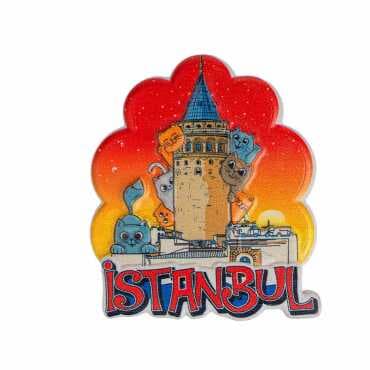 Wholesale Myros Istanbul Themed Local Polyester Refrigerator Magnet - 18