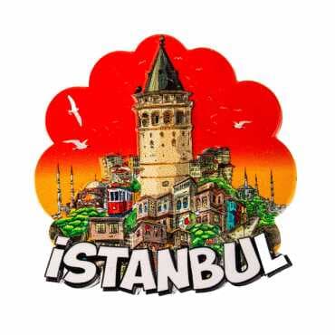 Wholesale Myros Istanbul Themed Local Polyester Refrigerator Magnet - 24