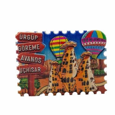 Toptan Myros  Kapadokya Temalı Yöresel Polyester Magnet - 12
