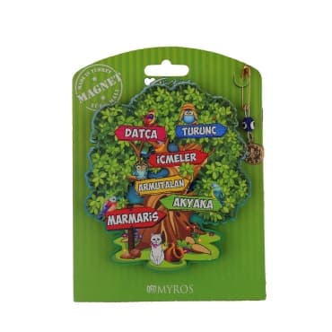 Wholesale Myros Carded UV Wooden Refrigerator Magnet