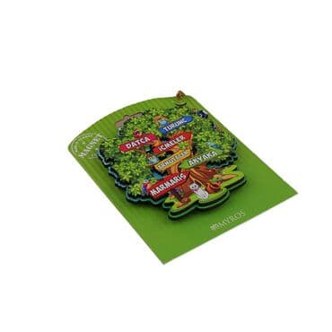 Wholesale Myros Carded UV Wooden Refrigerator Magnet - 5