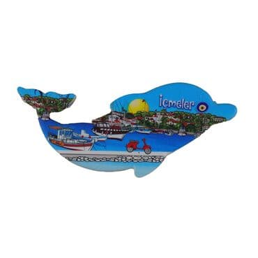 Wholesale Myros UV Dolphin Shaped Refrigerator Magnet 110*50 mm