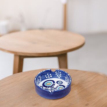 Wholesale Evil Eye Small Paşabahçe Custom Embossed Ashtray - 2