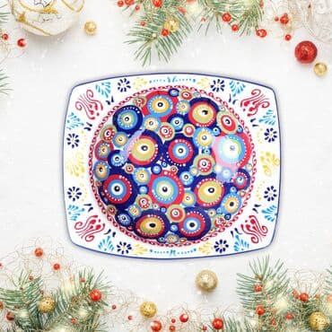 Wholesale Evil Eye Special Embossing Square Plate 267 Mm - 2