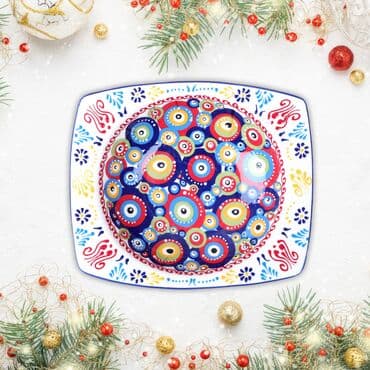Wholesale Evil Eye Special Embossing Square Plate 267 Mm - 6