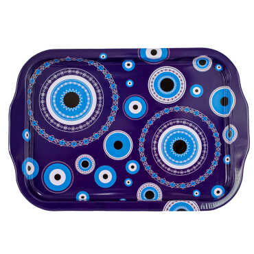 Wholesale Nazar Themed Double Sided Printed Tray 23x30 CM - 3