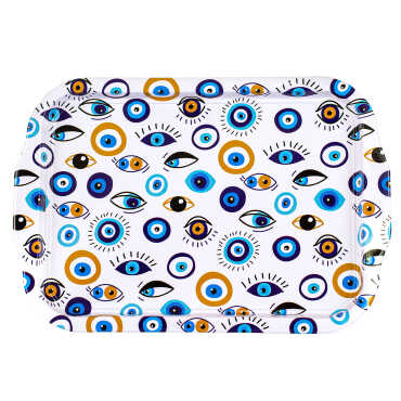 Wholesale Nazar Themed Double Sided Printed Tray 23x30 CM - 6