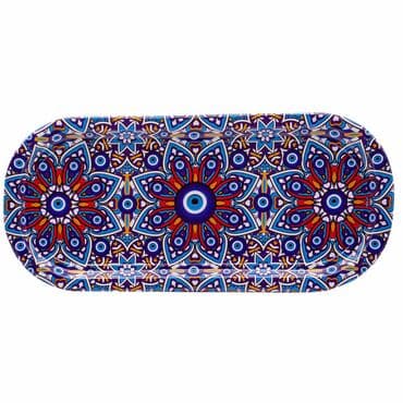 Wholesale Nazar Themed Oval Tray - 8