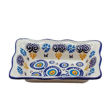 Wholesale Special Embossed Evil Eye Rectangle Snack Dish - 3