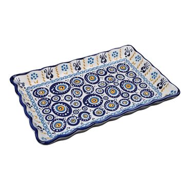 Wholesale Custom Embossed Evil Eye Rectangle Serving Plate 275 X 175 X 35 mm - 6
