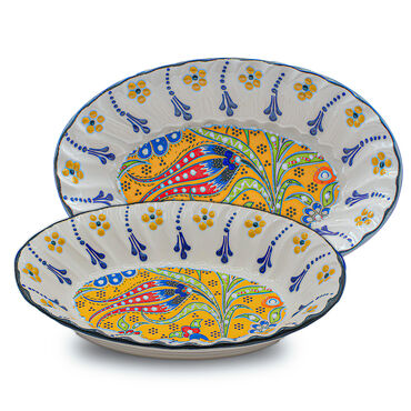 Wholesale Embossed Oval Snack Bowl