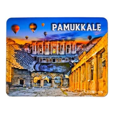 Wholesale Pamukkale Themed Embossed PVC Refrigerator Magnet 70x90 mm - 2