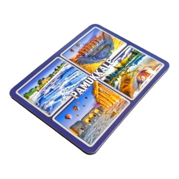 Wholesale Pamukkale Themed Embossed PVC Refrigerator Magnet 70x90 mm - 9