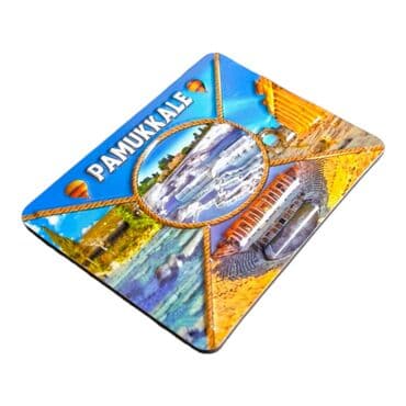 Wholesale Pamukkale Themed Embossed PVC Refrigerator Magnet 70x90 mm - 10