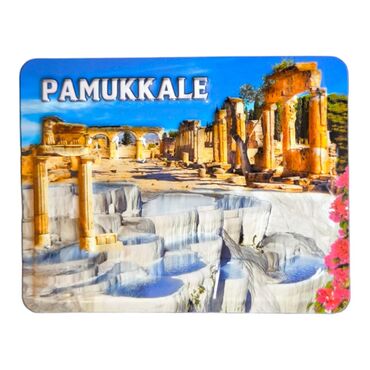 Wholesale Pamukkale Themed Embossed PVC Refrigerator Magnet 70x90 mm - 5