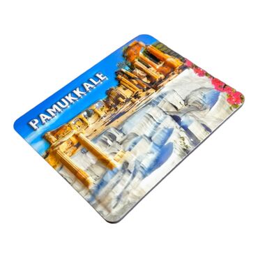 Wholesale Pamukkale Themed Embossed PVC Refrigerator Magnet 70x90 mm - 11