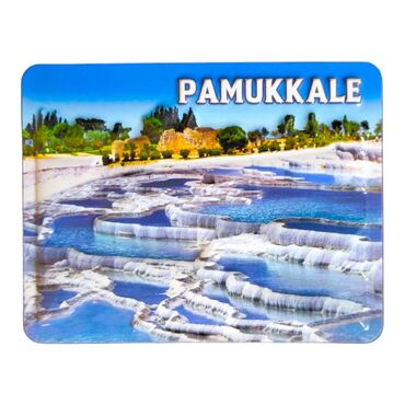 Wholesale Pamukkale Themed Embossed PVC Refrigerator Magnet 70x90 mm - 6