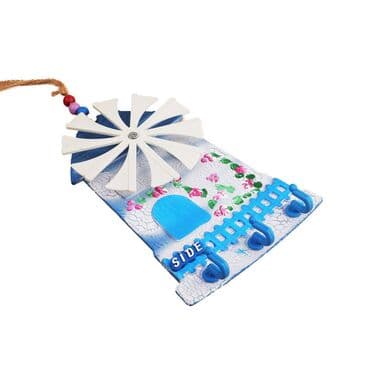 Wholesale Side Themed Injection Keychain Windmill House