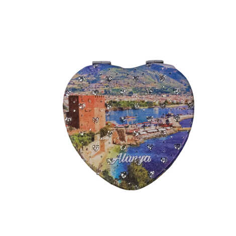 Toptan Alanya Temalı Myros Kalp Pu Ayna - 4