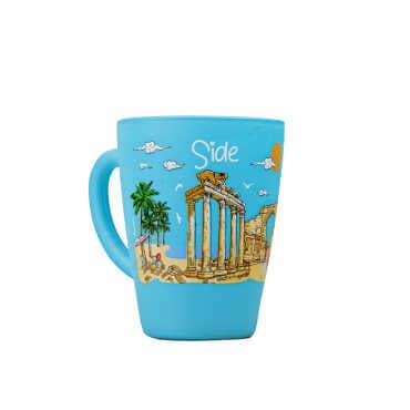 Wholesale Side Themed Oval Glass Mug 27 Cl