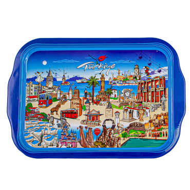 Wholesale Türkiye Themed Double Sided Printed Tray 23x30 CM