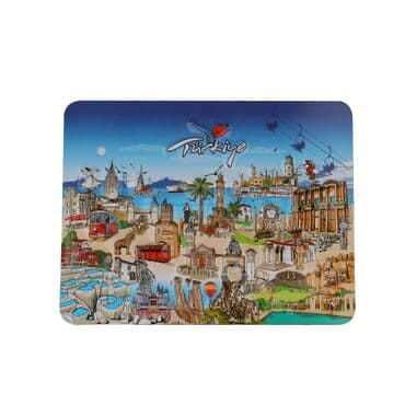 Wholesale Türkiye Themed Embossed PVC Refrigerator Magnet 70x90 mm - 3