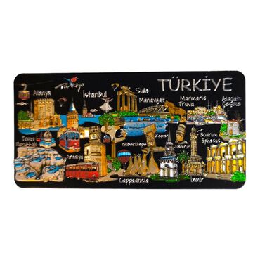 Toptan Türkiye Temalı Metali̇ze Magnet 50*100 Mm  - 3
