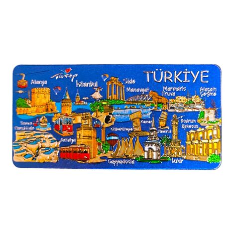 Toptan Türkiye Temalı Metali̇ze Magnet 50*100 Mm - 1