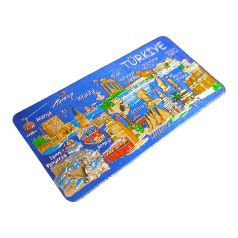 Toptan Türkiye Temalı Metali̇ze Magnet 50*100 Mm - 5