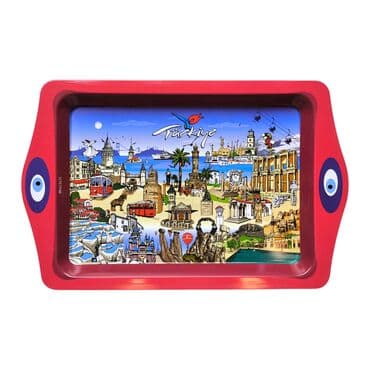 Wholesale Turkey Themed Mini Metal Tray (25*16 Cm)