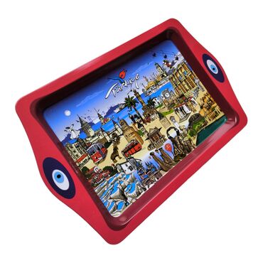 Wholesale Turkey Themed Mini Metal Tray (25*16 Cm) - 6