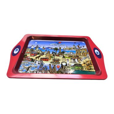 Wholesale Turkey Themed Mini Metal Tray (25*16 Cm) - 11