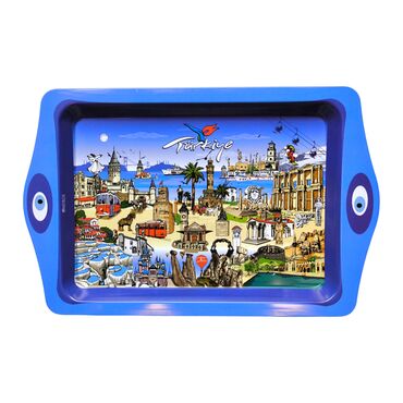 Wholesale Turkey Themed Mini Metal Tray (25*16 Cm) - 4