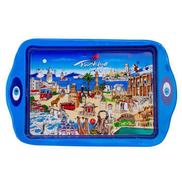 Wholesale Türkiye Themed Mini Tray Double Sided Printed 25x16 cm