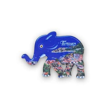 Wholesale Turunç Themed Myros UV Elephant Shaped Refrigerator Magnet 86*62 mm