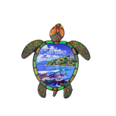 Wholesale Turunç Themed Myros UV Turtle Shaped Refrigerator Magnet 80*74 mm - 4