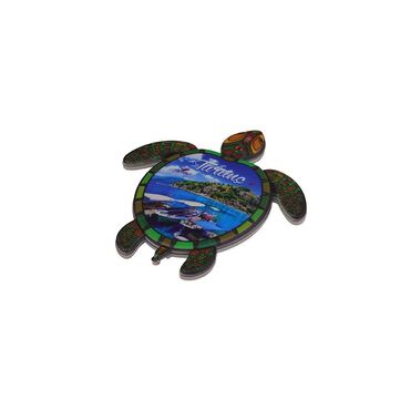 Wholesale Turunç Themed Myros UV Turtle Shaped Refrigerator Magnet 80*74 mm - 8