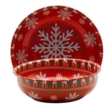 Wholesale Christmas Themed Metal Bowl 95 mm