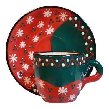 Wholesale Christmas Themed Ceramic Turkish Coffee Cup