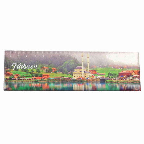 Toptan Trabzon Temalı Myros Cetvel Magnet 165x50 mm