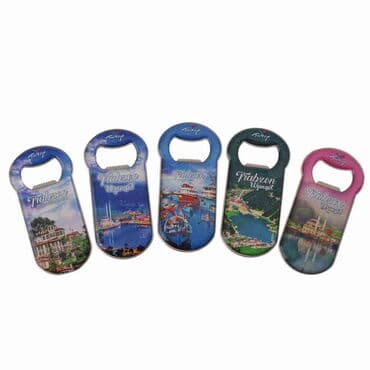 Trabzon Themed Customizable Metal Magnetic Bottle Opener 90x45 mm - 3