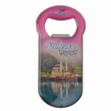 Trabzon Themed Customizable Metal Magnetic Bottle Opener 90x45 mm - 4